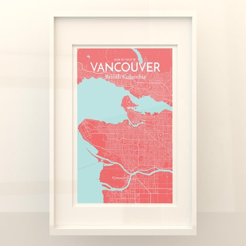 Vancouver City Map Poster – Detailed Art Print of Vancouver, British Columbia for Home Decor, Office Decor, Travel Art, and Unique Gifts