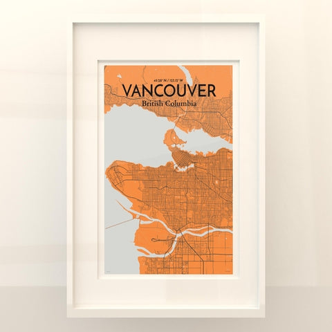 Vancouver City Map Poster – Detailed Art Print of Vancouver, British Columbia for Home Decor, Office Decor, Travel Art, and Unique Gifts