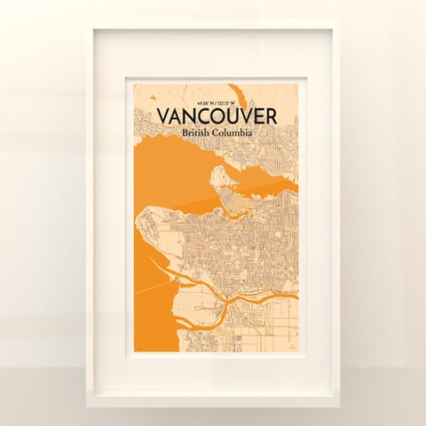 Vancouver City Map Poster – Detailed Art Print of Vancouver, British Columbia for Home Decor, Office Decor, Travel Art, and Unique Gifts