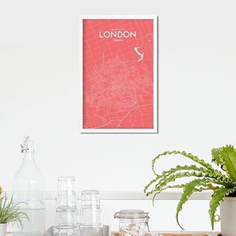 London Ontario City Map Poster – Detailed Art Print of London, Ontario for Home Decor, Office Decor, Travel Art, and Unique Gifts