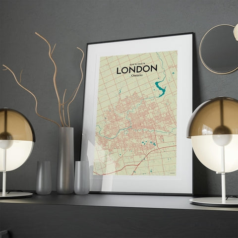 London Ontario City Map Poster – Detailed Art Print of London, Ontario for Home Decor, Office Decor, Travel Art, and Unique Gifts