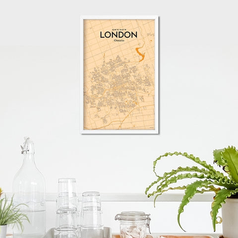 London Ontario City Map Poster – Detailed Art Print of London, Ontario for Home Decor, Office Decor, Travel Art, and Unique Gifts