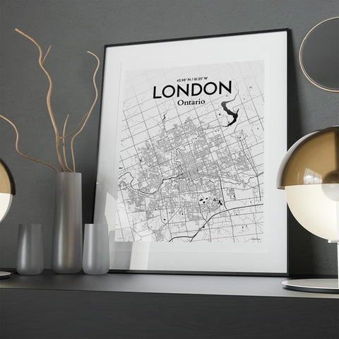 London Ontario City Map Poster – Detailed Art Print of London, Ontario for Home Decor, Office Decor, Travel Art, and Unique Gifts