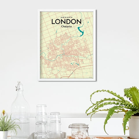 London Ontario City Map Poster – Detailed Art Print of London, Ontario for Home Decor, Office Decor, Travel Art, and Unique Gifts