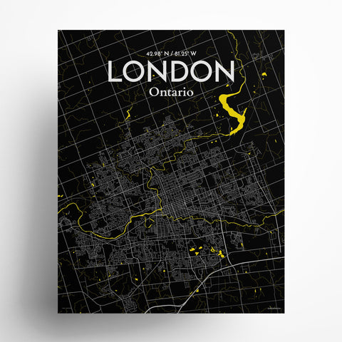 London Ontario City Map Poster – Detailed Art Print of London, Ontario for Home Decor, Office Decor, Travel Art, and Unique Gifts