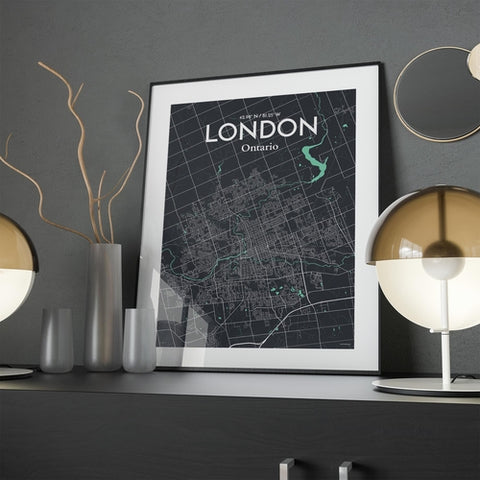 London Ontario City Map Poster – Detailed Art Print of London, Ontario for Home Decor, Office Decor, Travel Art, and Unique Gifts