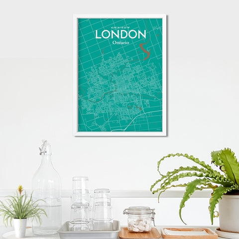 London Ontario City Map Poster – Detailed Art Print of London, Ontario for Home Decor, Office Decor, Travel Art, and Unique Gifts