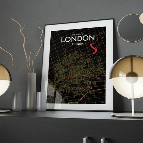 London Ontario City Map Poster – Detailed Art Print of London, Ontario for Home Decor, Office Decor, Travel Art, and Unique Gifts