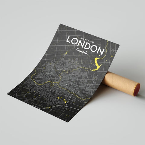 London Ontario City Map Poster – Detailed Art Print of London, Ontario for Home Decor, Office Decor, Travel Art, and Unique Gifts