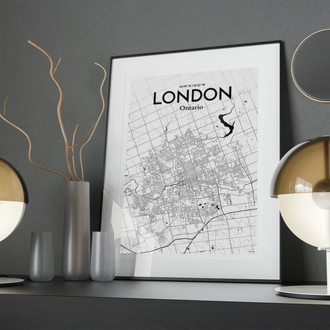 London Ontario City Map Poster – Detailed Art Print of London, Ontario for Home Decor, Office Decor, Travel Art, and Unique Gifts