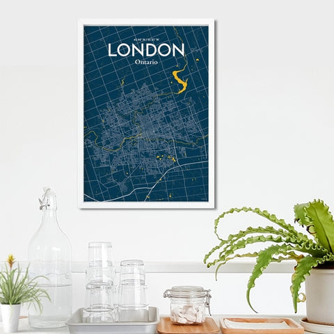 London Ontario City Map Poster – Detailed Art Print of London, Ontario for Home Decor, Office Decor, Travel Art, and Unique Gifts