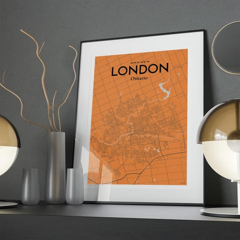 London Ontario City Map Poster – Detailed Art Print of London, Ontario for Home Decor, Office Decor, Travel Art, and Unique Gifts