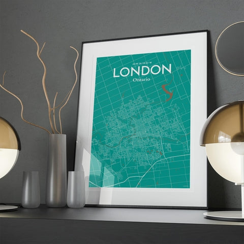 London Ontario City Map Poster – Detailed Art Print of London, Ontario for Home Decor, Office Decor, Travel Art, and Unique Gifts