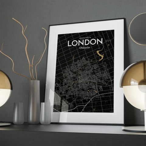 London Ontario City Map Poster – Detailed Art Print of London, Ontario for Home Decor, Office Decor, Travel Art, and Unique Gifts