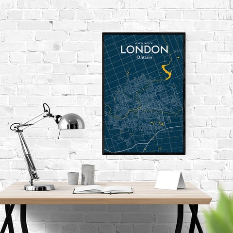 London Ontario City Map Poster – Detailed Art Print of London, Ontario for Home Decor, Office Decor, Travel Art, and Unique Gifts