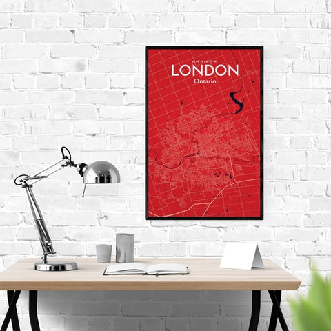 London Ontario City Map Poster – Detailed Art Print of London, Ontario for Home Decor, Office Decor, Travel Art, and Unique Gifts