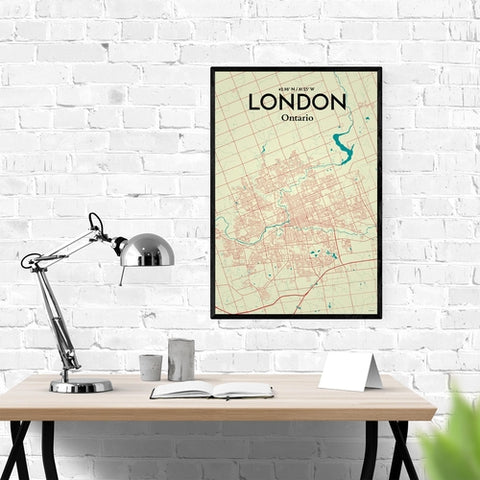 London Ontario City Map Poster – Detailed Art Print of London, Ontario for Home Decor, Office Decor, Travel Art, and Unique Gifts