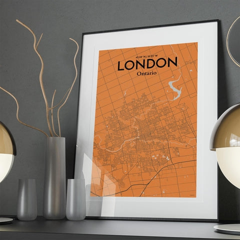 London Ontario City Map Poster – Detailed Art Print of London, Ontario for Home Decor, Office Decor, Travel Art, and Unique Gifts