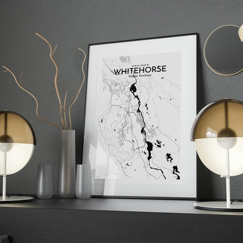 Whitehorse Yukon City Map Poster – Detailed Art Print of Whitehorse, Yukon Canada City Map Art for Home Decor, Office Decor, and Unique Gifts