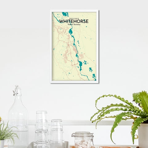 Whitehorse Yukon City Map Poster – Detailed Art Print of Whitehorse, Yukon Canada City Map Art for Home Decor, Office Decor, and Unique Gifts