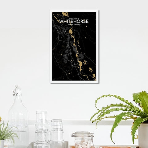 Whitehorse Yukon City Map Poster – Detailed Art Print of Whitehorse, Yukon Canada City Map Art for Home Decor, Office Decor, and Unique Gifts