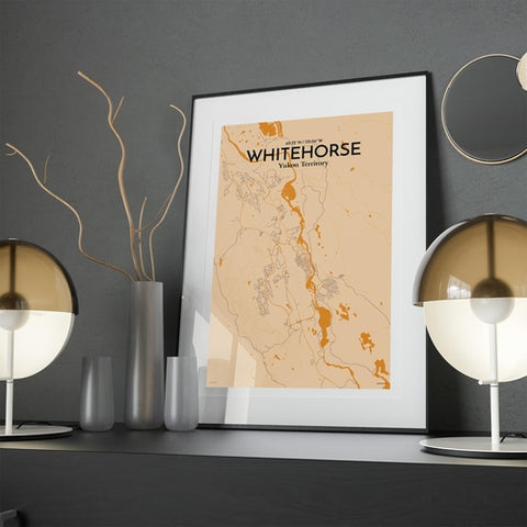 Whitehorse Yukon City Map Poster – Detailed Art Print of Whitehorse, Yukon Canada City Map Art for Home Decor, Office Decor, and Unique Gifts