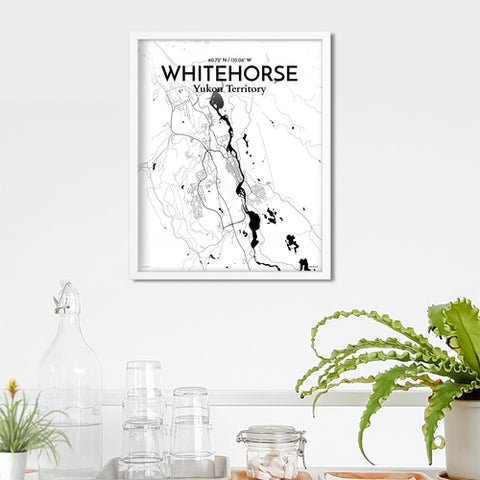 Whitehorse Yukon City Map Poster – Detailed Art Print of Whitehorse, Yukon Canada City Map Art for Home Decor, Office Decor, and Unique Gifts