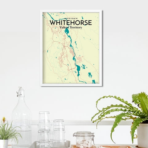 Whitehorse Yukon City Map Poster – Detailed Art Print of Whitehorse, Yukon Canada City Map Art for Home Decor, Office Decor, and Unique Gifts