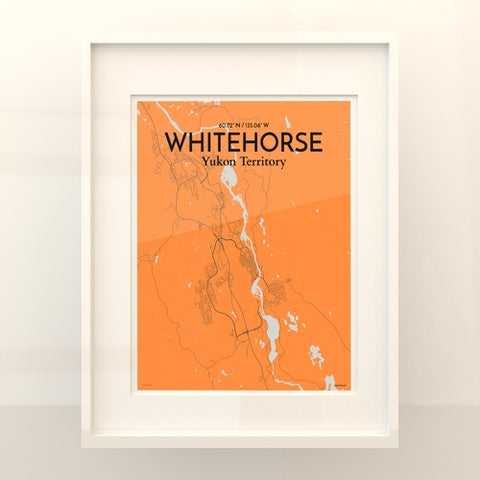 Whitehorse Yukon City Map Poster – Detailed Art Print of Whitehorse, Yukon Canada City Map Art for Home Decor, Office Decor, and Unique Gifts