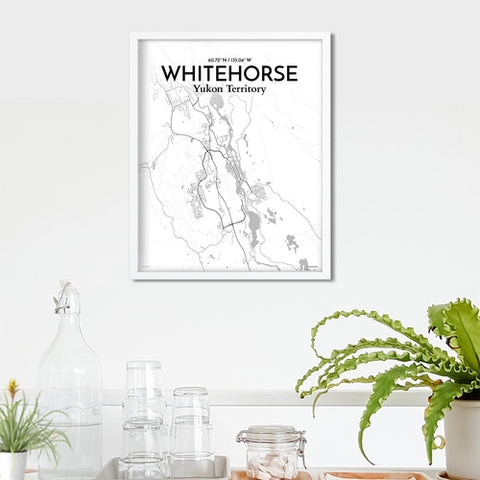 Whitehorse Yukon City Map Poster – Detailed Art Print of Whitehorse, Yukon Canada City Map Art for Home Decor, Office Decor, and Unique Gifts