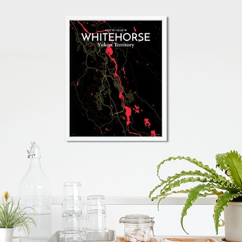 Whitehorse Yukon City Map Poster – Detailed Art Print of Whitehorse, Yukon Canada City Map Art for Home Decor, Office Decor, and Unique Gifts