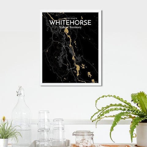 Whitehorse Yukon City Map Poster – Detailed Art Print of Whitehorse, Yukon Canada City Map Art for Home Decor, Office Decor, and Unique Gifts