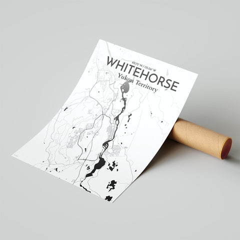 Whitehorse Yukon City Map Poster – Detailed Art Print of Whitehorse, Yukon Canada City Map Art for Home Decor, Office Decor, and Unique Gifts