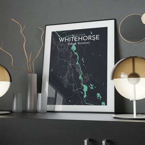 Whitehorse Yukon City Map Poster – Detailed Art Print of Whitehorse, Yukon Canada City Map Art for Home Decor, Office Decor, and Unique Gifts