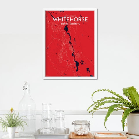 Whitehorse Yukon City Map Poster – Detailed Art Print of Whitehorse, Yukon Canada City Map Art for Home Decor, Office Decor, and Unique Gifts