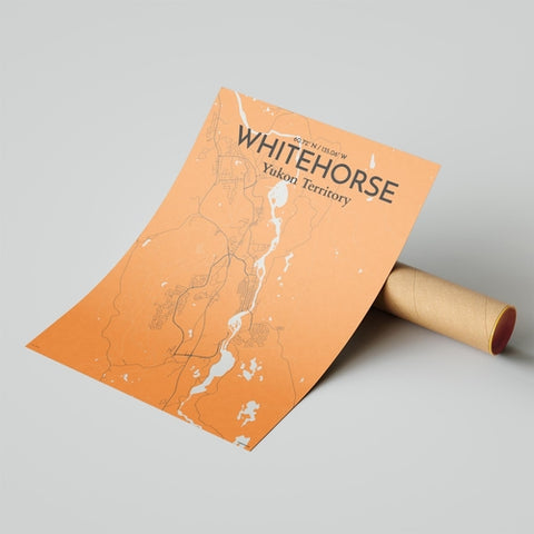 Whitehorse Yukon City Map Poster – Detailed Art Print of Whitehorse, Yukon Canada City Map Art for Home Decor, Office Decor, and Unique Gifts