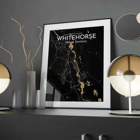 Whitehorse Yukon City Map Poster – Detailed Art Print of Whitehorse, Yukon Canada City Map Art for Home Decor, Office Decor, and Unique Gifts