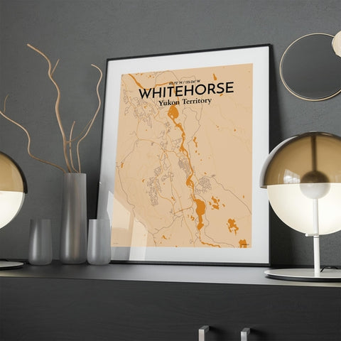 Whitehorse Yukon City Map Poster – Detailed Art Print of Whitehorse, Yukon Canada City Map Art for Home Decor, Office Decor, and Unique Gifts