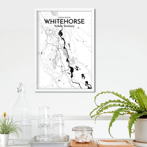 Whitehorse Yukon City Map Poster – Detailed Art Print of Whitehorse, Yukon Canada City Map Art for Home Decor, Office Decor, and Unique Gifts