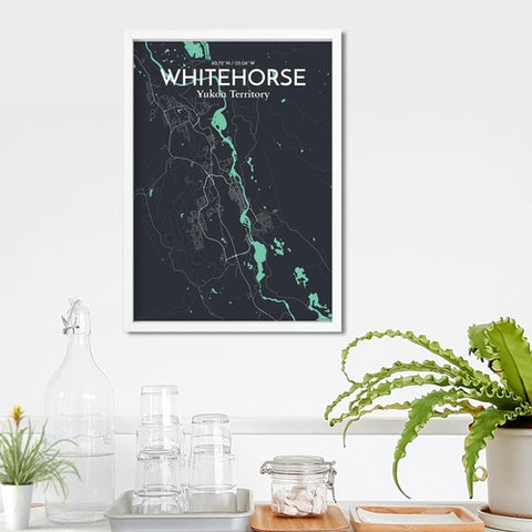 Whitehorse Yukon City Map Poster – Detailed Art Print of Whitehorse, Yukon Canada City Map Art for Home Decor, Office Decor, and Unique Gifts