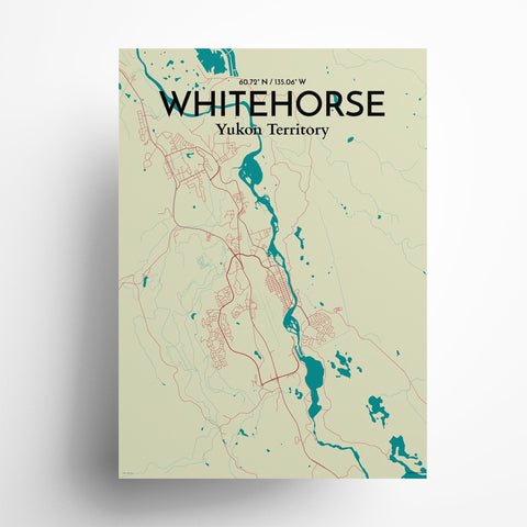 Whitehorse Yukon City Map Poster – Detailed Art Print of Whitehorse, Yukon Canada City Map Art for Home Decor, Office Decor, and Unique Gifts