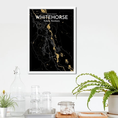 Whitehorse Yukon City Map Poster – Detailed Art Print of Whitehorse, Yukon Canada City Map Art for Home Decor, Office Decor, and Unique Gifts