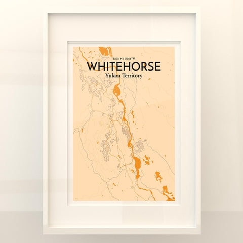 Whitehorse Yukon City Map Poster – Detailed Art Print of Whitehorse, Yukon Canada City Map Art for Home Decor, Office Decor, and Unique Gifts