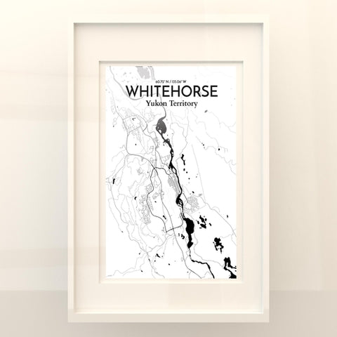 Whitehorse Yukon City Map Poster – Detailed Art Print of Whitehorse, Yukon Canada City Map Art for Home Decor, Office Decor, and Unique Gifts