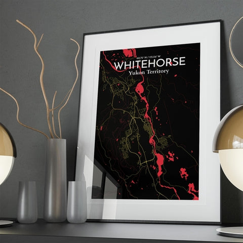 Whitehorse Yukon City Map Poster – Detailed Art Print of Whitehorse, Yukon Canada City Map Art for Home Decor, Office Decor, and Unique Gifts