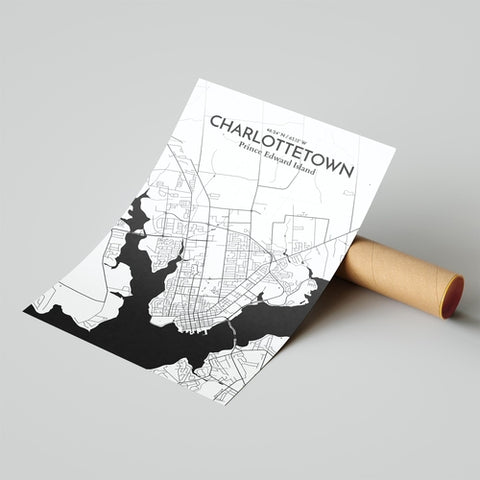 Charlottetown PEI Map Poster – Detailed Art Print of Charlottetown, Prince Edward Island for Home Decor, Office Decor, Travel Art, and Unique Gifts