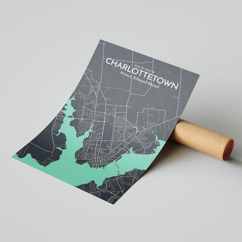 Charlottetown PEI Map Poster – Detailed Art Print of Charlottetown, Prince Edward Island for Home Decor, Office Decor, Travel Art, and Unique Gifts