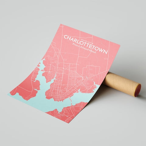 Charlottetown PEI Map Poster – Detailed Art Print of Charlottetown, Prince Edward Island for Home Decor, Office Decor, Travel Art, and Unique Gifts