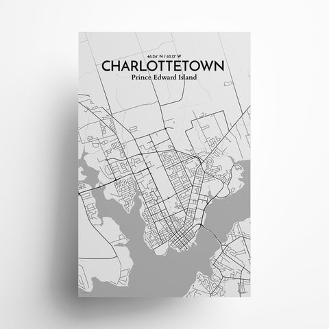 Charlottetown PEI Map Poster – Detailed Art Print of Charlottetown, Prince Edward Island for Home Decor, Office Decor, Travel Art, and Unique Gifts