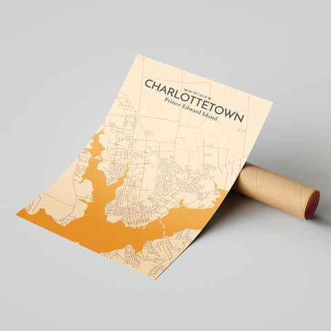 Charlottetown PEI Map Poster – Detailed Art Print of Charlottetown, Prince Edward Island for Home Decor, Office Decor, Travel Art, and Unique Gifts